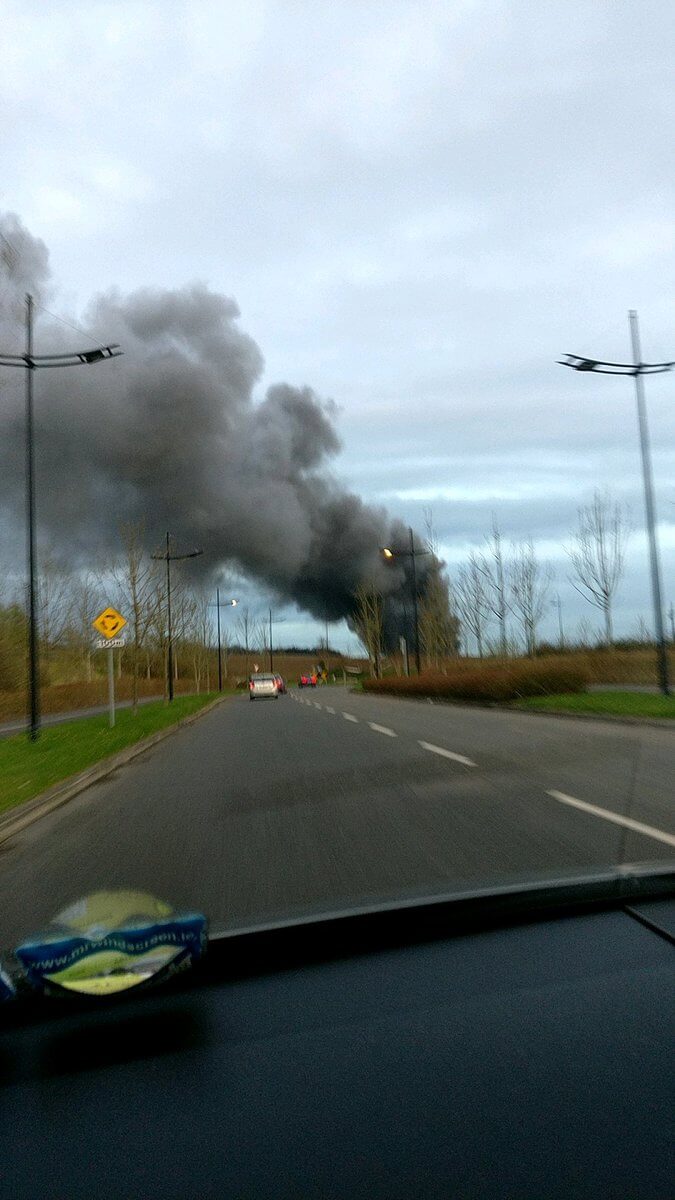 Compound containing 100 cars bursts into flames